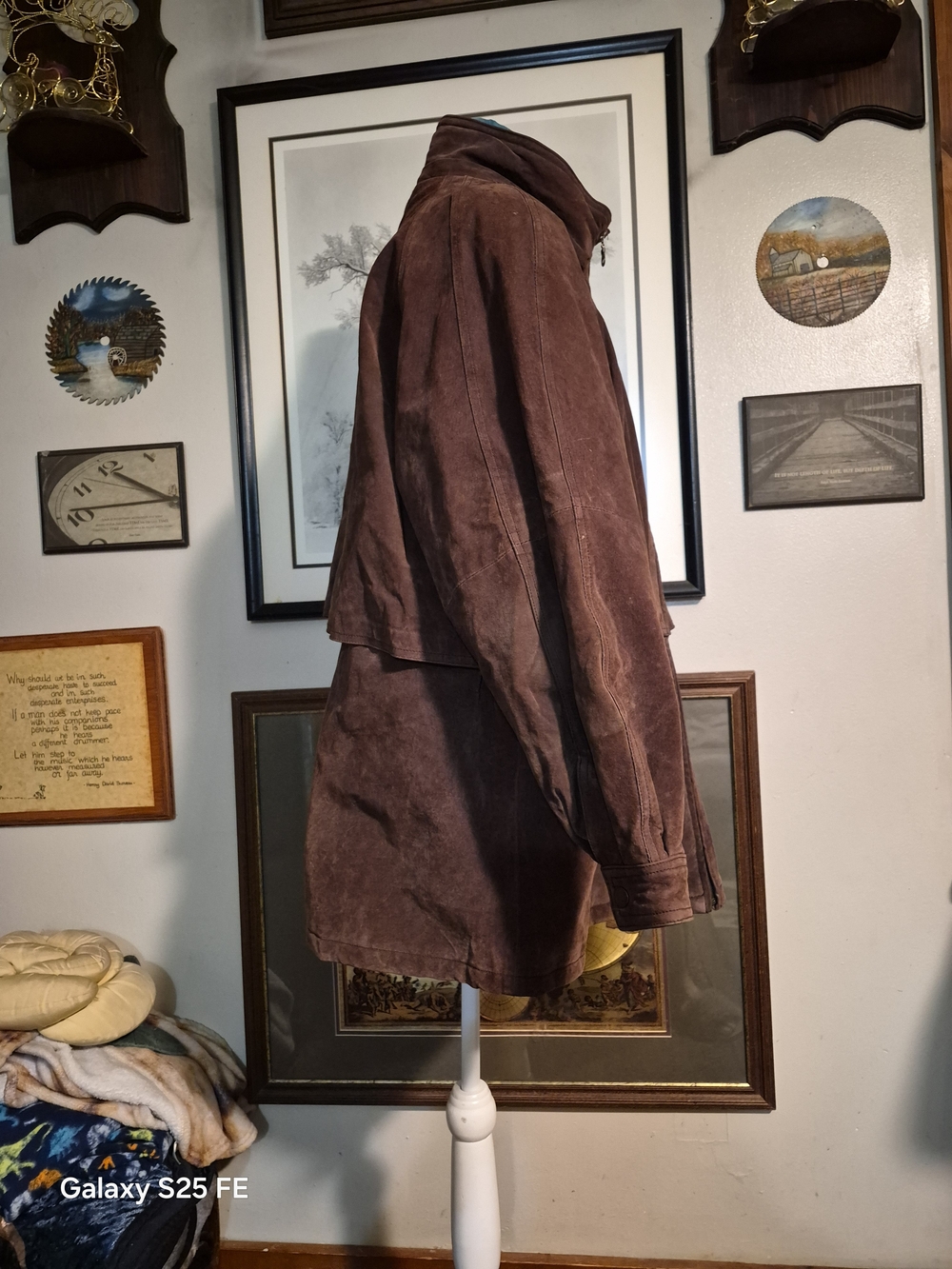 Kathy Ireland Chocolate Brown Genuine Leather Winter Coat XL - Picture 4 of 8